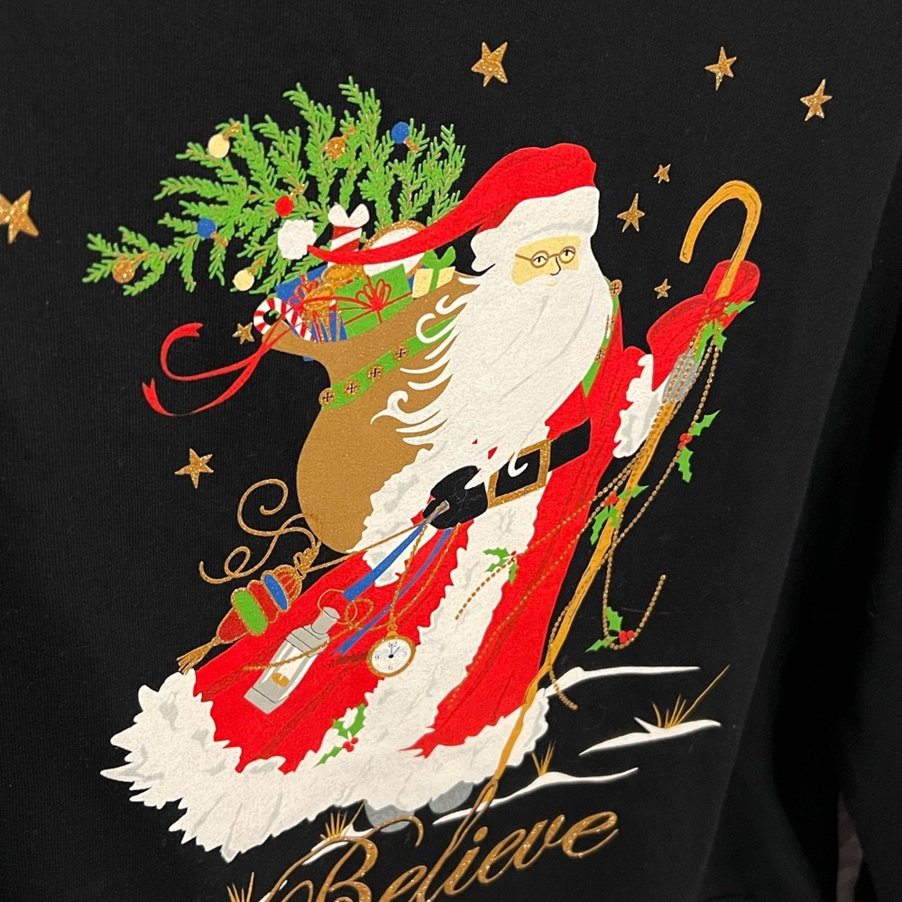 SOLD!!! XL 16/18 Santa Claus Sparkles BELIEVE Toy Sack Christmas Tree - Picture 7 of 14